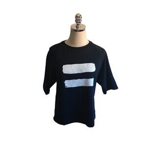 Ports V Sweatshirt Women's Size XS Black Cotton Stronger Together Cropped